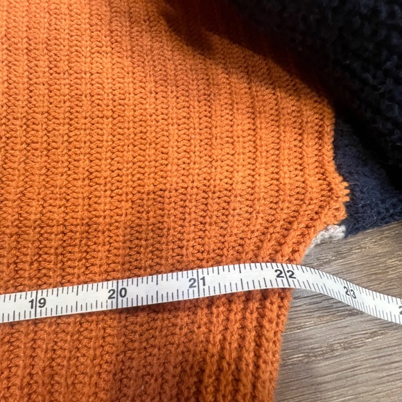 Splendid ColorBlock Cowl Neck Cropped Oversized Sweater, Size Small, FALL - Picture 6 of 10